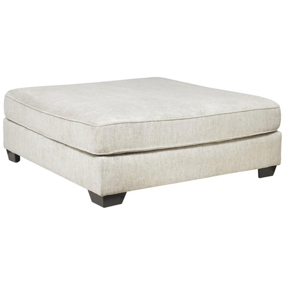 Bowery Hill Oversized Accent Ottoman in Parchment