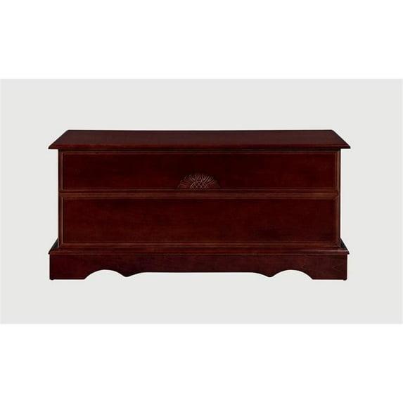 Bowery Hill Rectangular Traditional Wood Cedar Chest in Brown