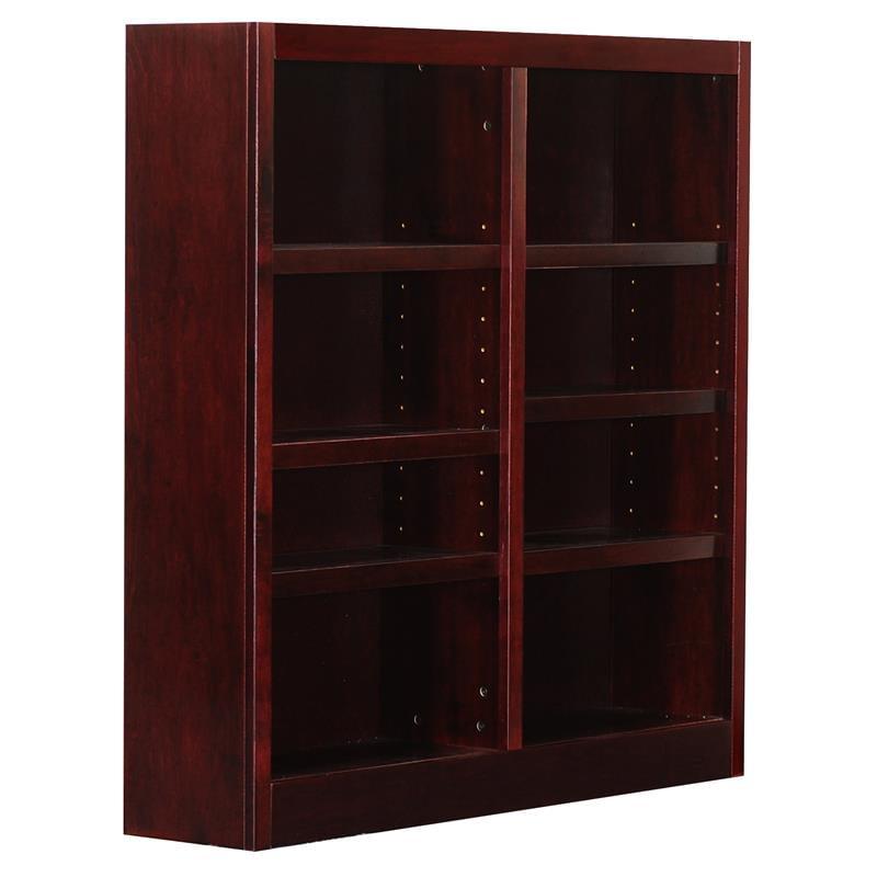 Espresso Cherry Finish 48" Adjustable Wood Bookcase