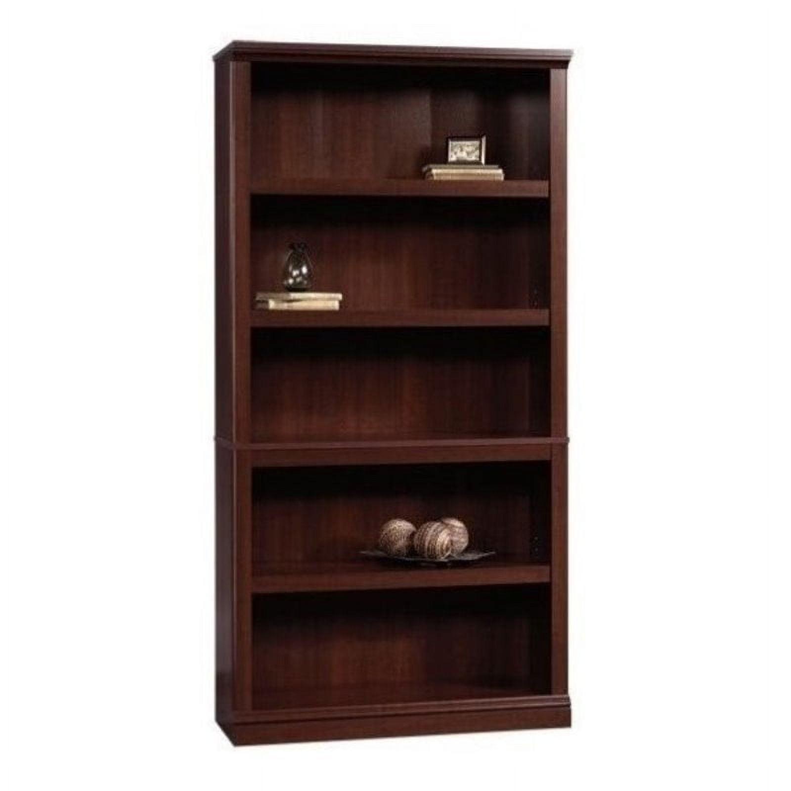 70" 5 Shelf Bookcase Select Cherry Red - Sauder: Transitional Style, MDF Frame, Adjustable Shelves