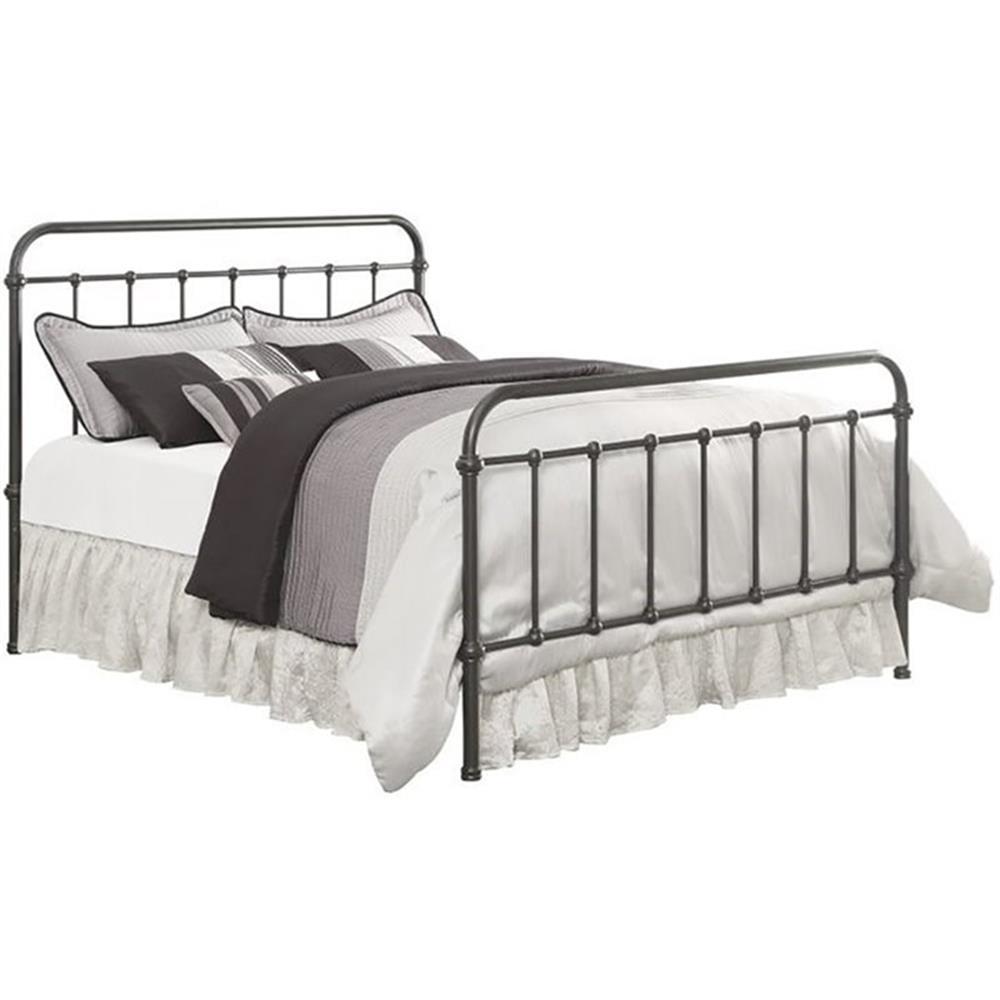 Bowery Hill Traditional Metal Queen Metal Spindle Bed in Dark Bronze