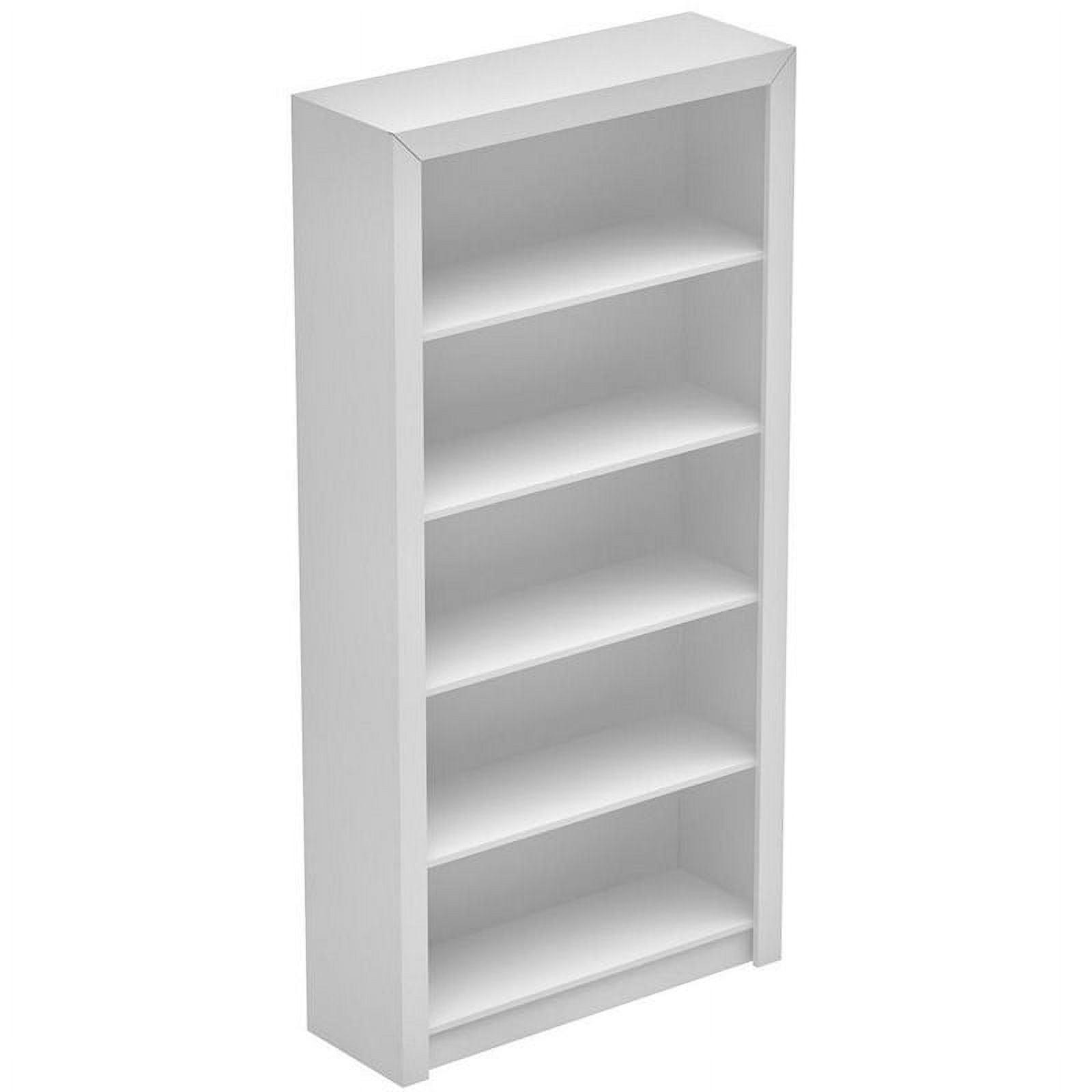 Modern White Wood 72'' High Rectangular Shelf Bookcase