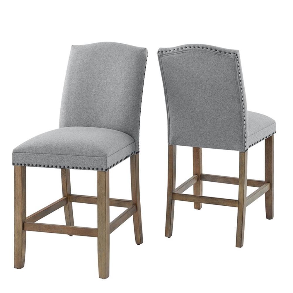 Grayson Driftwood Gray Wood Counter Chair