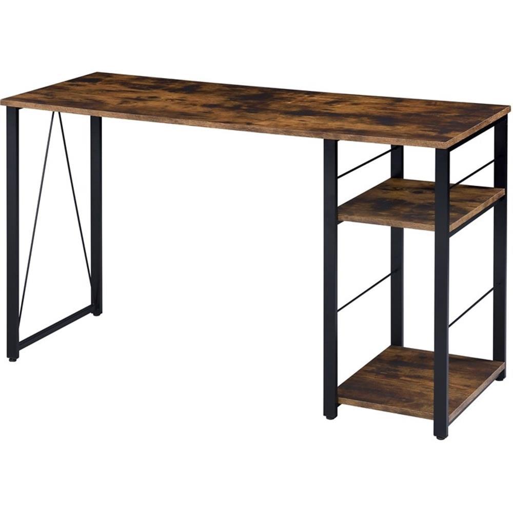 ACME Vadna Writing Desk in Weathered Oak and Black
