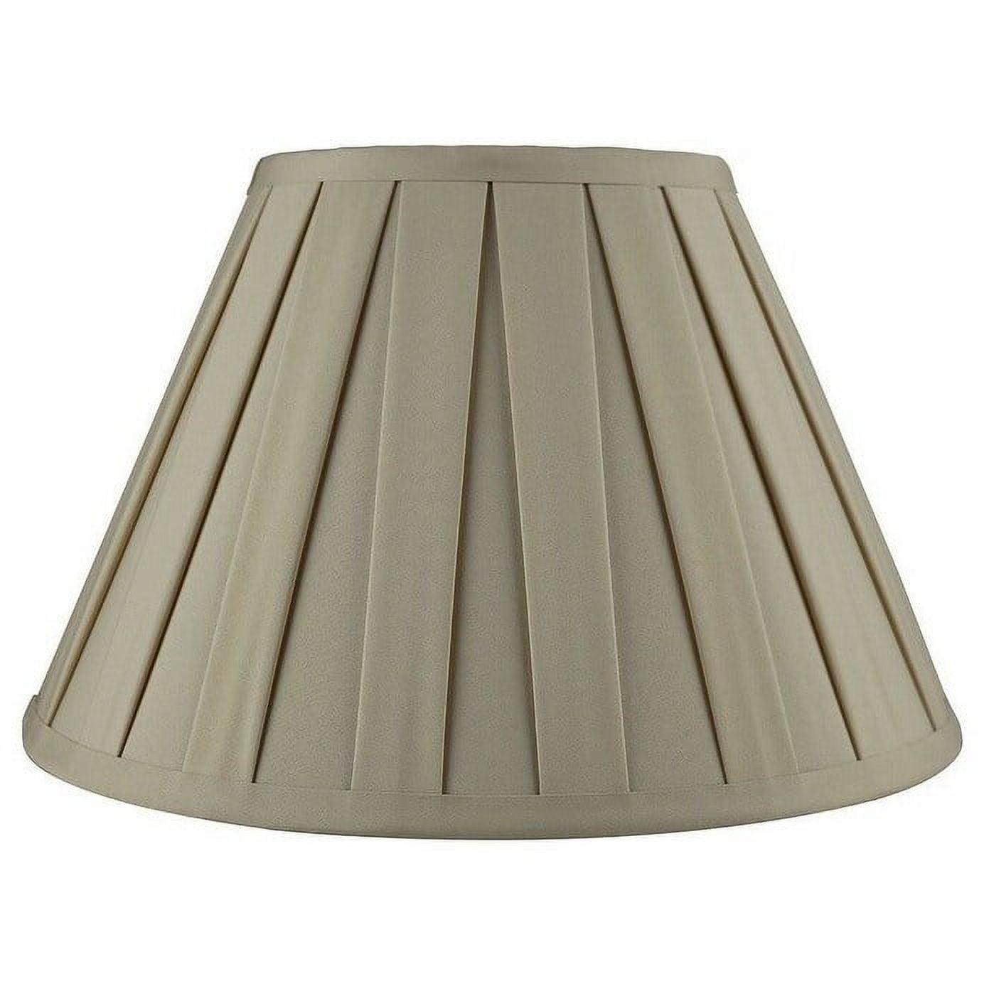 Boxpleat Empire Lamp Shade, 6" Top, 12" Bottom, 8" Slant Tan 13 to 18 Inches, 7 to 12 Inches