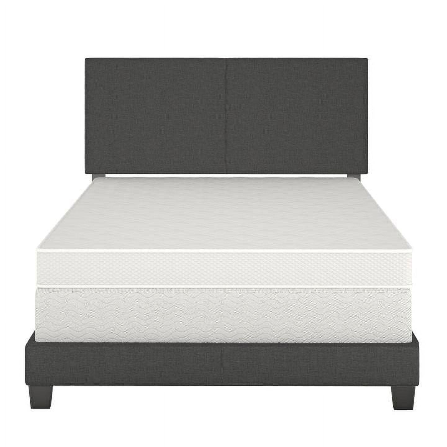 Boyd Sleep Boyd Sleep Milan Linen Fabric Upholstered Platform Bed Frame w/Adjustable Height Headboard, Strong Wood Slat Support, Box Spring/Foundation Required, Easy Effortless Assembly