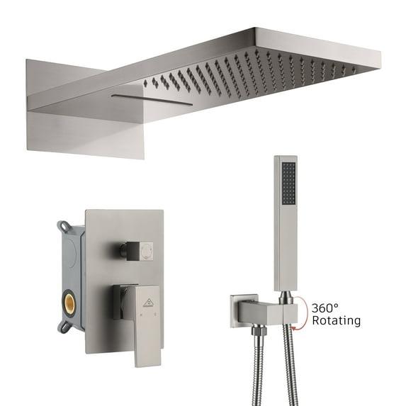 Cascade Bliss Luxury Complete Shower System with Rough-in Valve