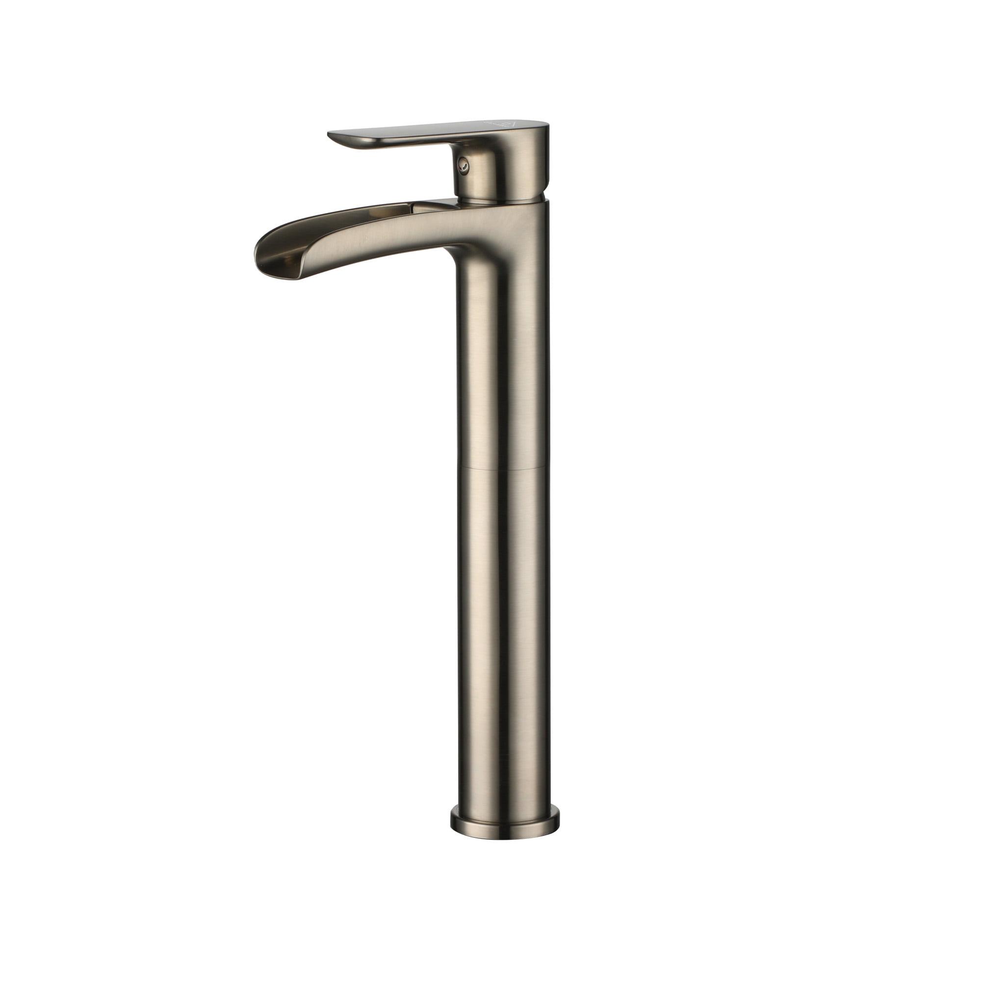 Brushed Nickel Single Handle High Arc Bathroom Faucet