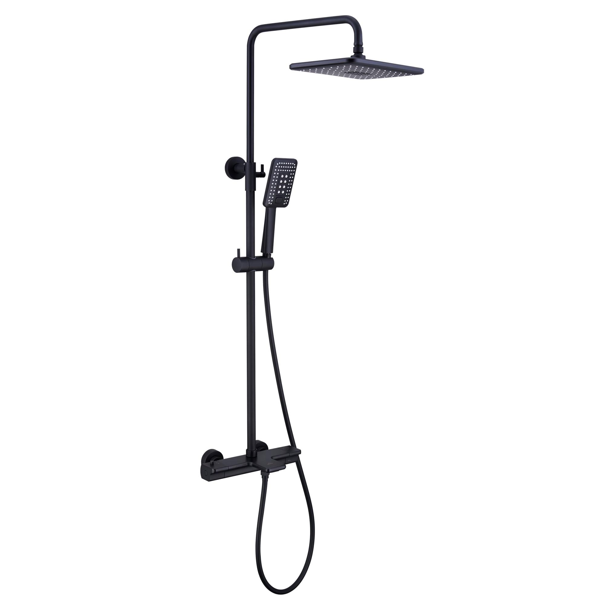 2 Functions Thermostatic shower system with 3-Setting Handheld Shower and Rough-in Valve