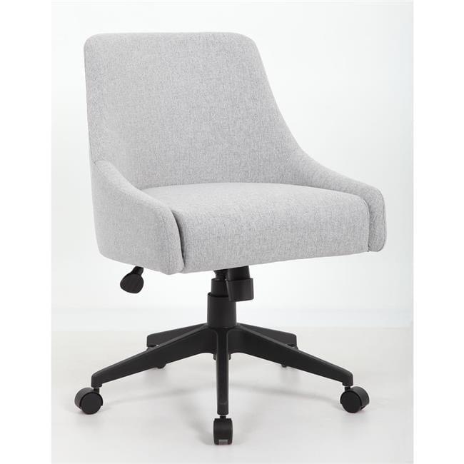 Boyle Desk Chair Gray: Boss Office Products, Molded Back, Pneumatic Lift, Nylon Base