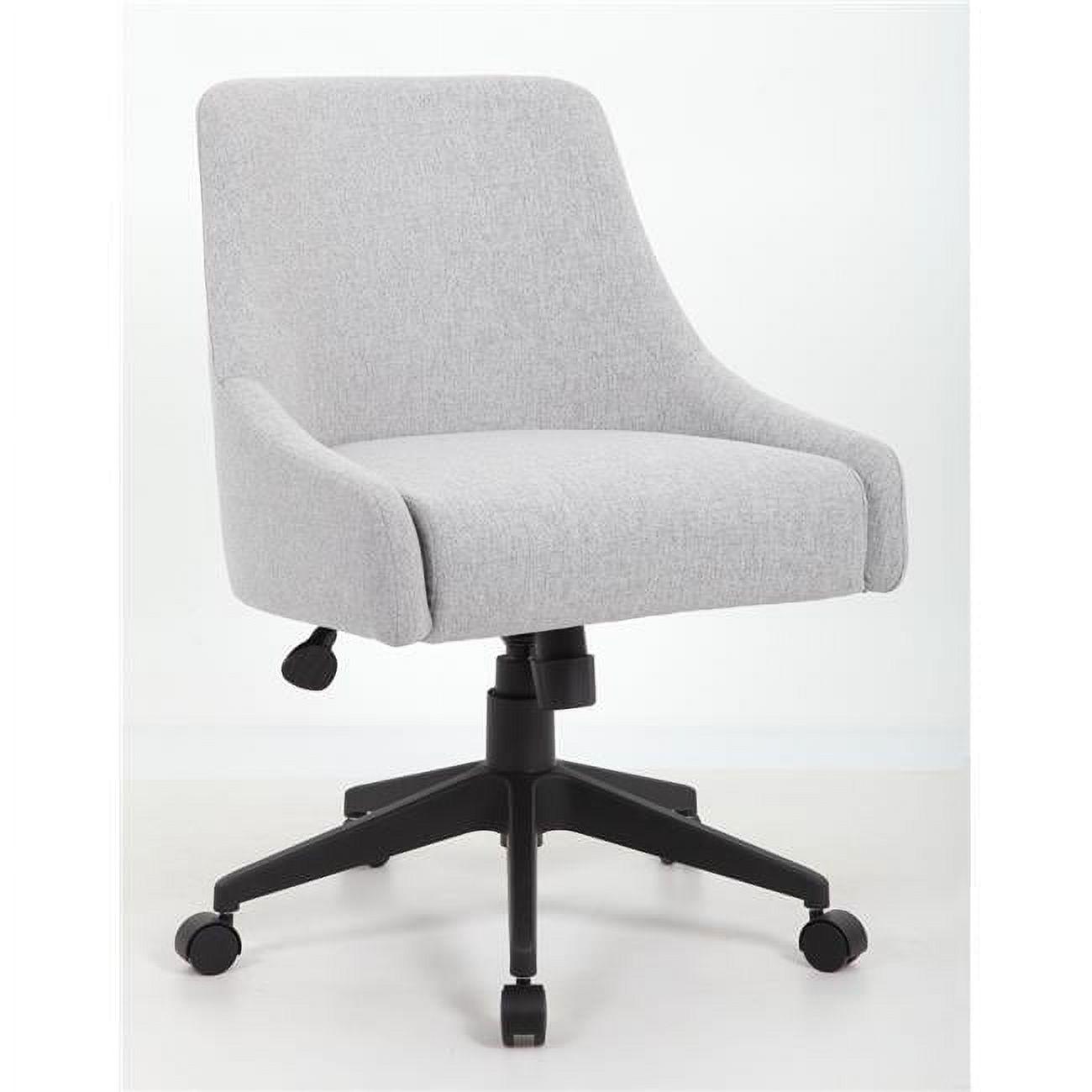 Boyle Desk Chair Gray: Boss Office Products, Molded Back, Pneumatic Lift, Nylon Base