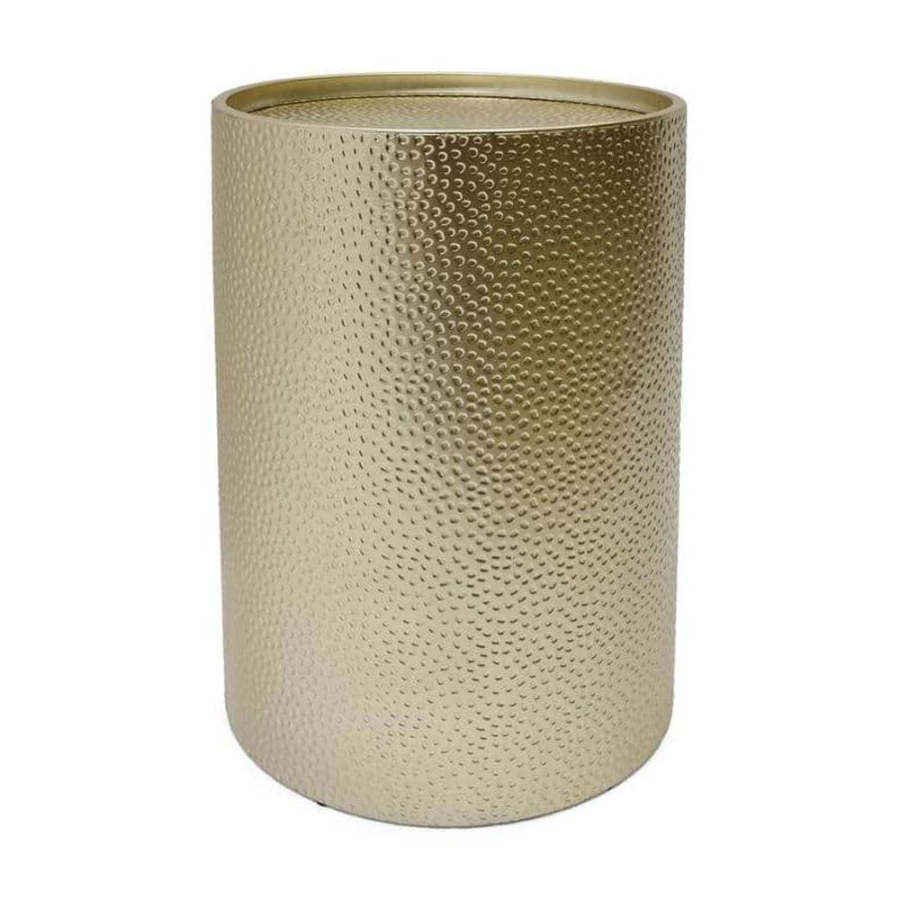 Braeburn Gold Hammered Iron Accent Table