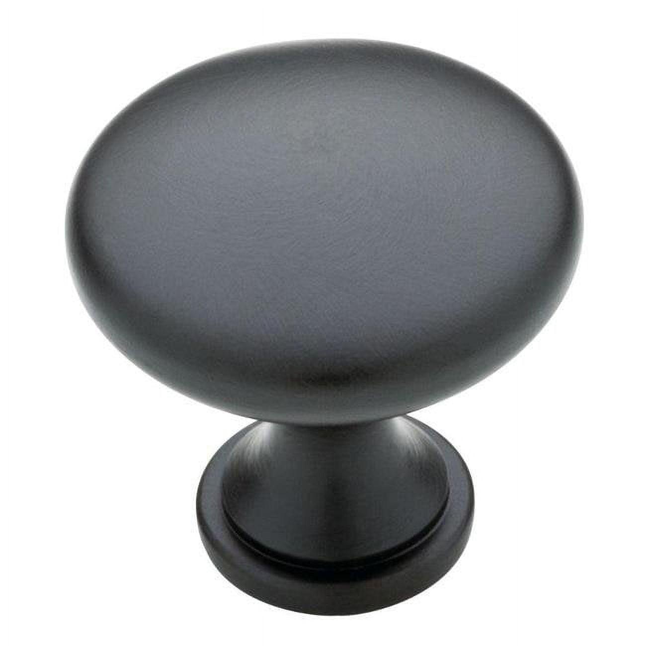 Brushed Nickel Round Cabinet Knob with Mounting Hardware