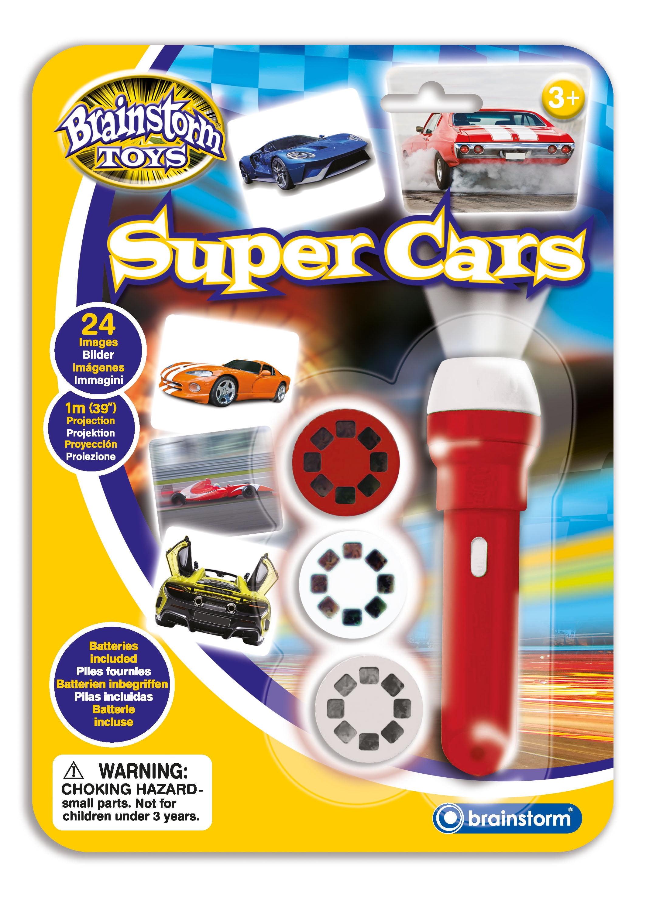 Brainstorm Toy Super Cars Flashlight and Projector w/ 24 Car Images