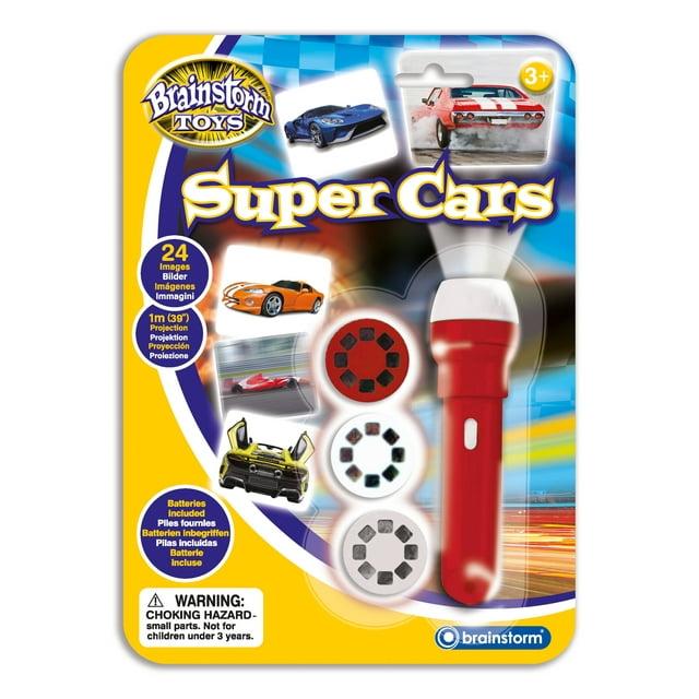 Brainstorm Toy Super Cars Flashlight and Projector w/ 24 Car Images