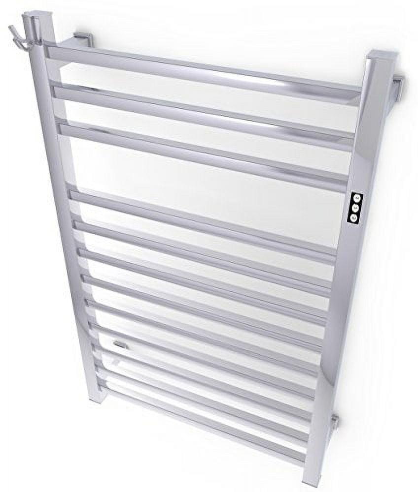 Brandon Basics Wall Mounted Electric Towel Warmer with Built-in Timer and Hardwired and Plug in Options, Stainless Steel - Polished