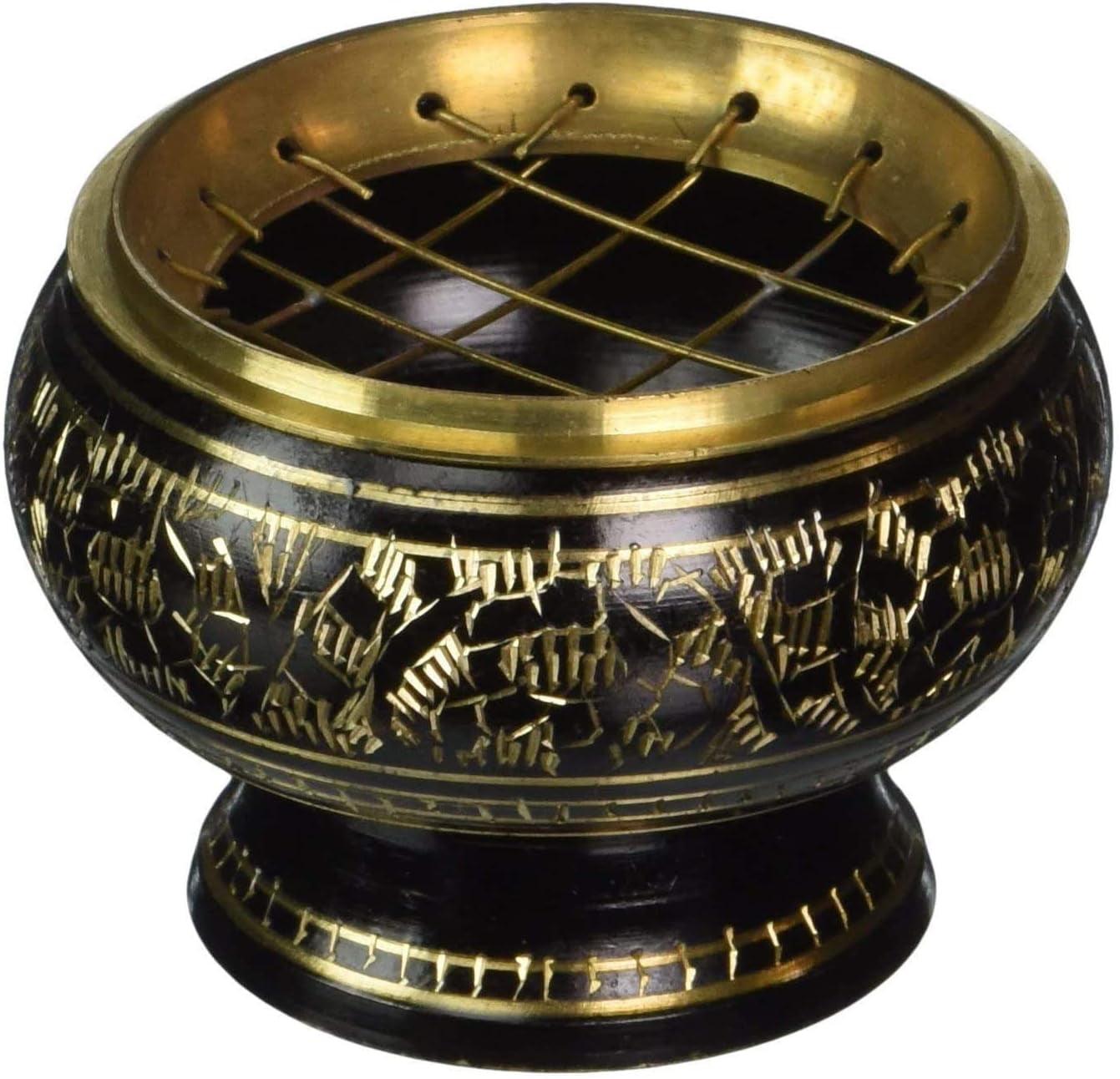 Brass Small Pooja Articles for poojan in Your Home Office or Temple Traditional Indian puja and Gift Items (Burner) Visit the PARIJAT HANDICRAFT Store 4.0