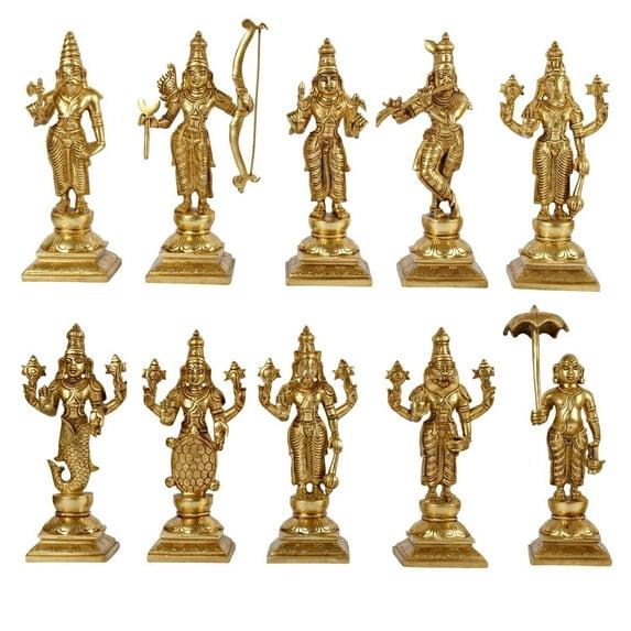 Exotic India Dashavatara (Ten Incarnations Of Lord Vishnu) | Wayfair
