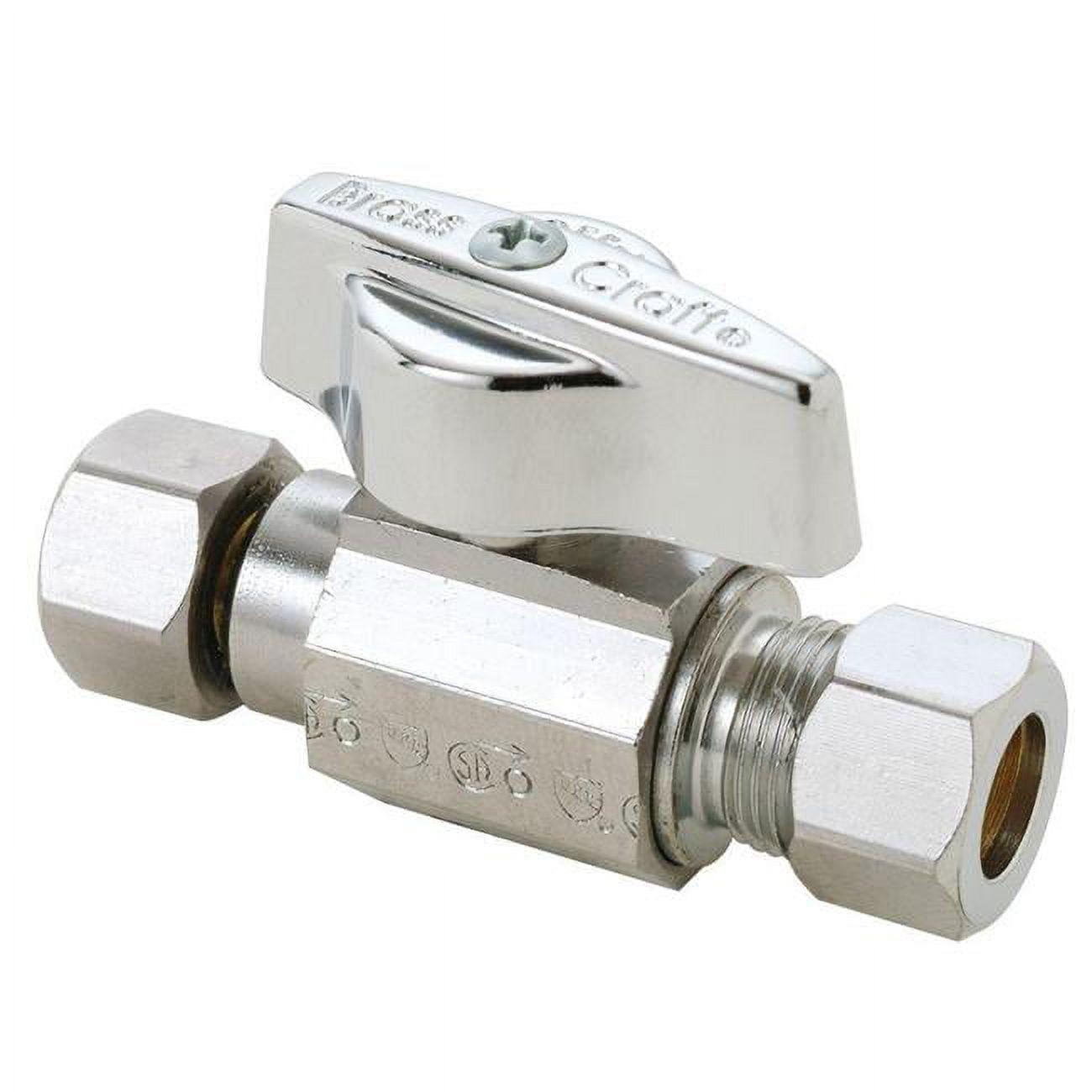 Chrome 3/8 in. Brass Compression Ball Valve