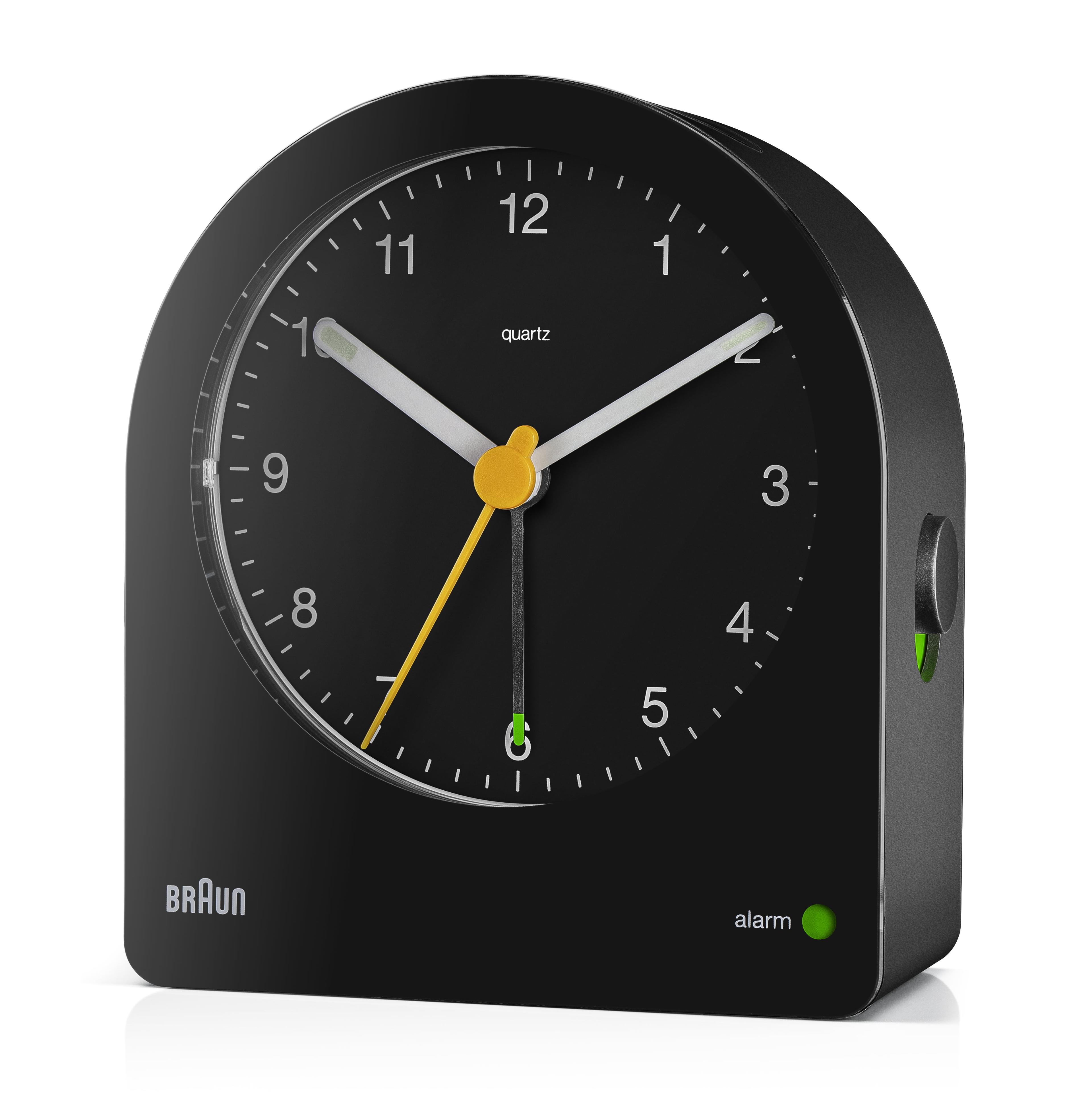 Braun Classic Analog Alarm Clock: Quiet, Luminous Hands, for Bedroom & Travel