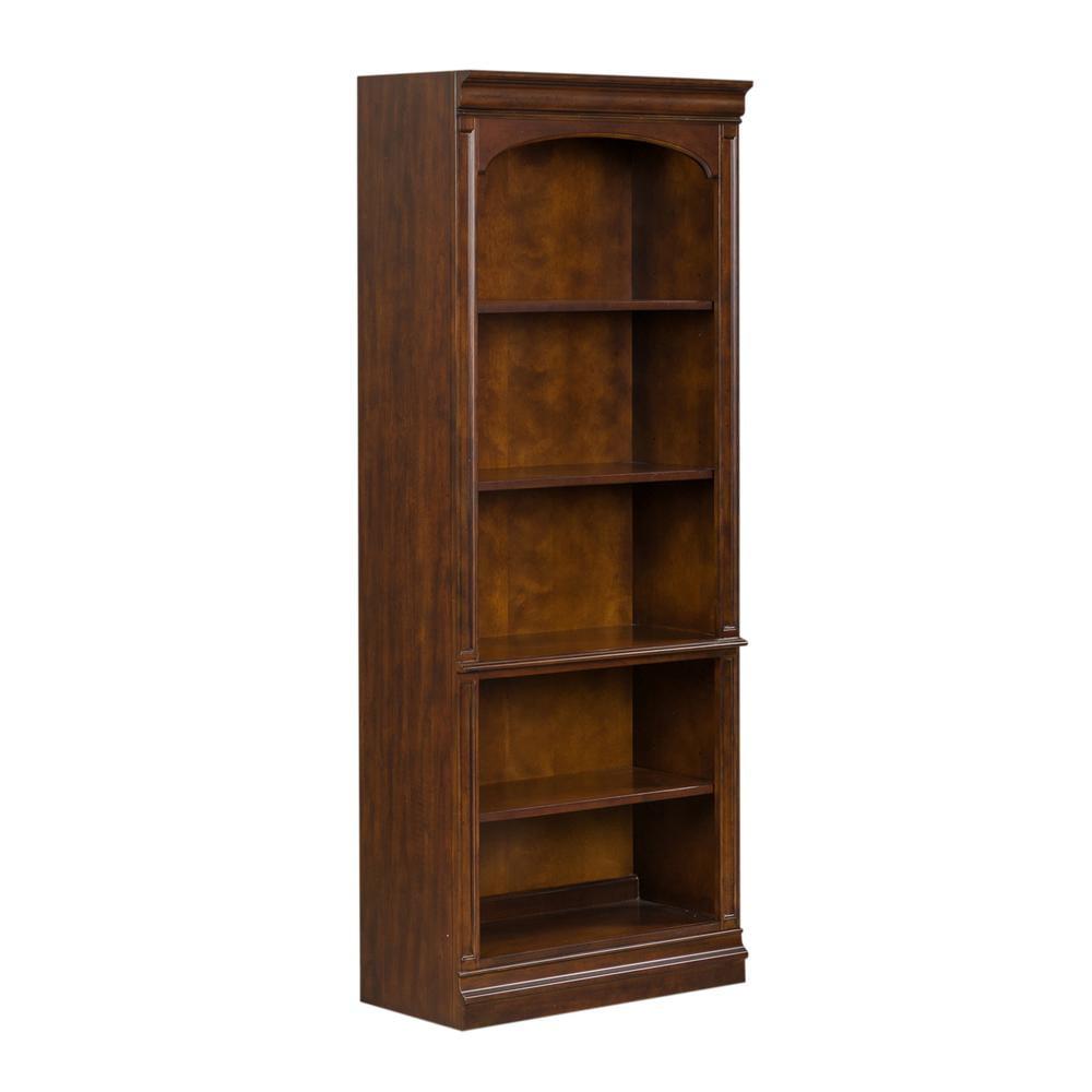 Brayton Manor Dark Brown 76" Traditional Open Bookcase