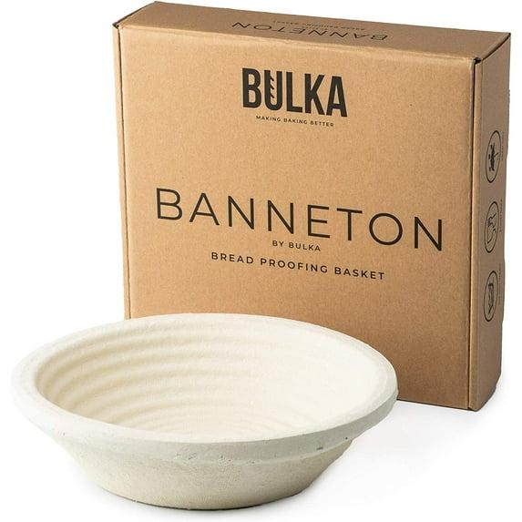 Bread Proofing Basket Spruce Wood Pulp Round 9" Groove, Sourdough Bread Baking Supplies Brotform - Non-Stick Dough Proofing Bowl, Gifts for Bakers, Made in Germany.