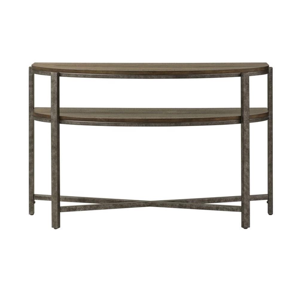 Breckinridge Medium Brown Demilune Sofa Table
