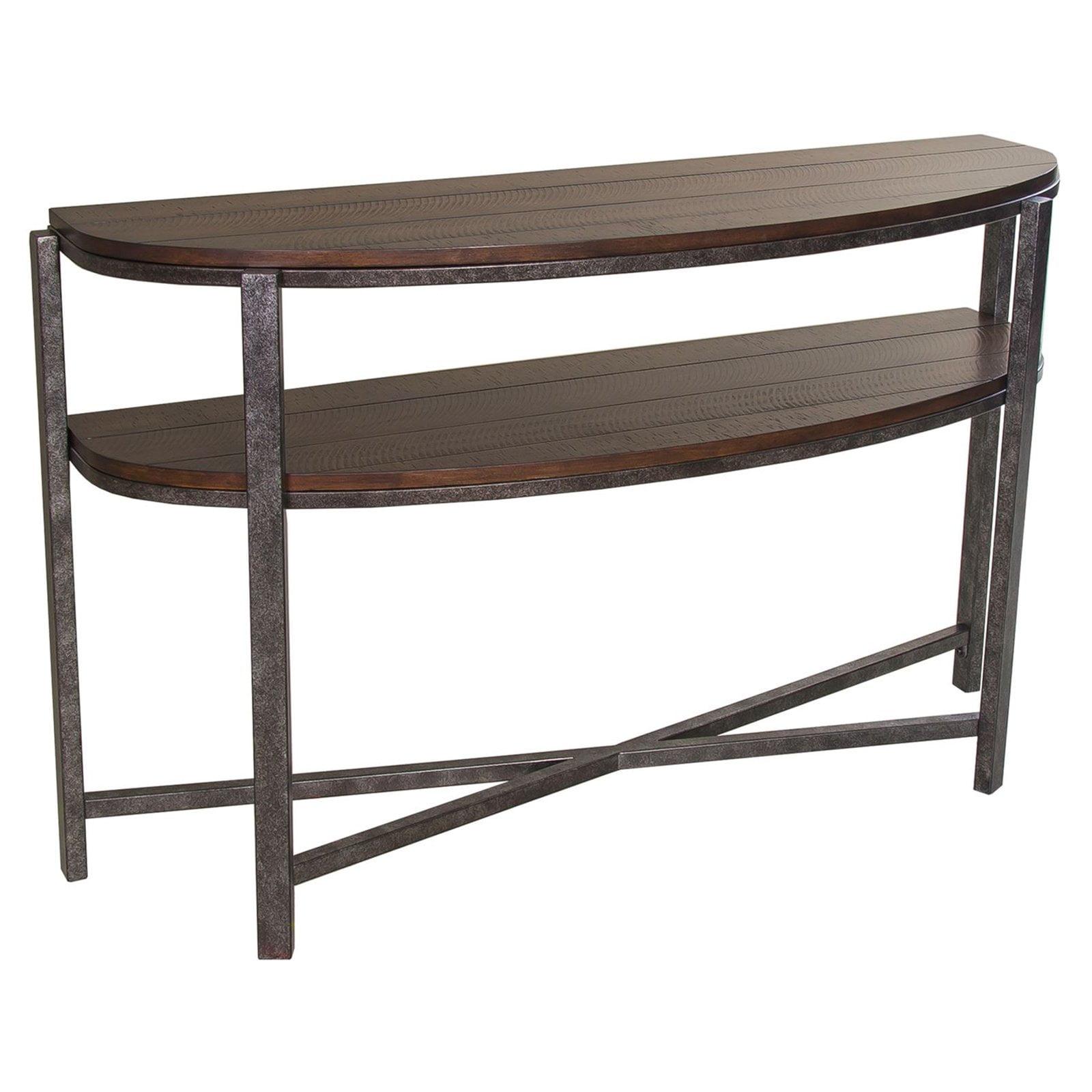 Breckinridge Medium Brown Demilune Sofa Table