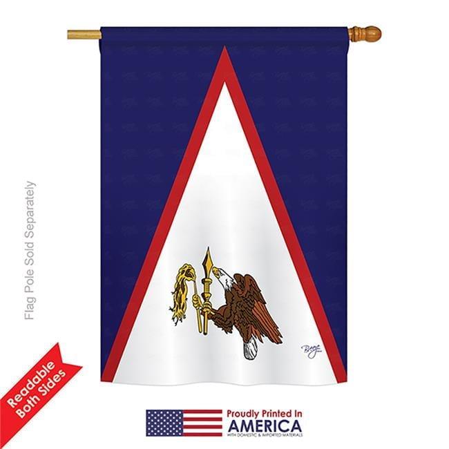 Breeze Decor 08360 American Samoa 2-Sided Vertical Impression House Flag - 28 x 40 in.