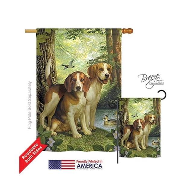 Breeze Decor Double Sided 40'' H x 28'' W Polyester Animal Flag Set