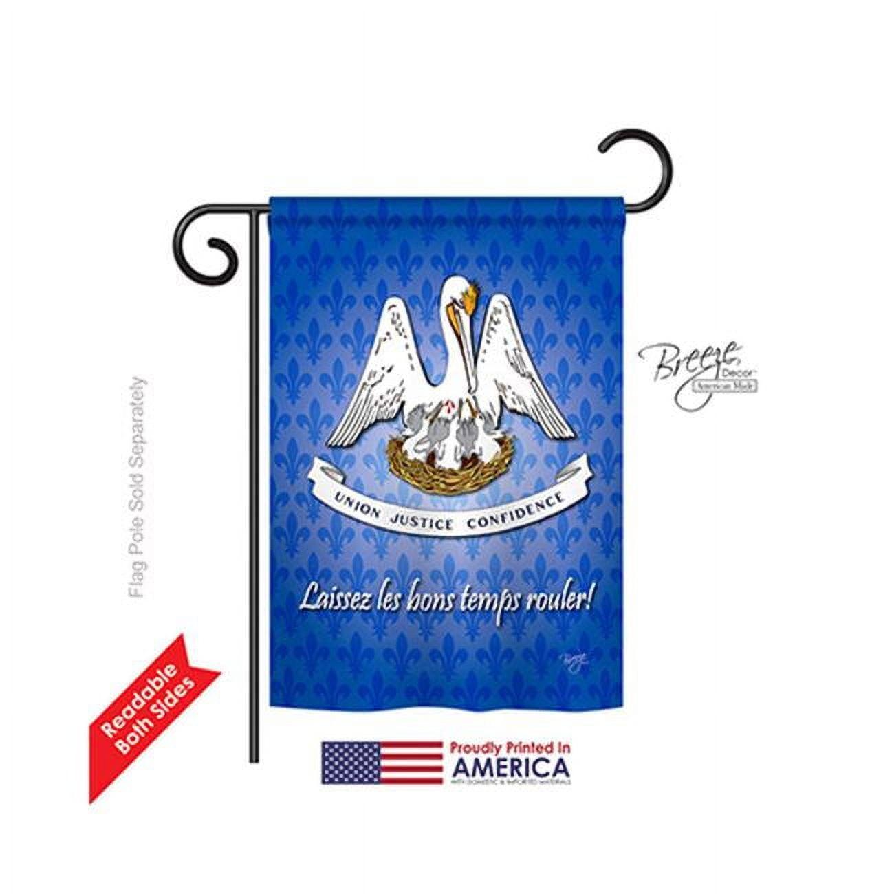 Breeze Decor 58083 States Louisiana 2-Sided Impression Garden Flag - 13 x 18.5 in.