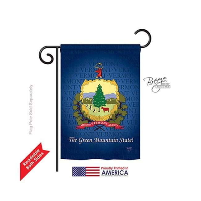 Breeze Decor 58134 States Vermont 2-Sided Impression Garden Flag - 13 x 18.5 in.