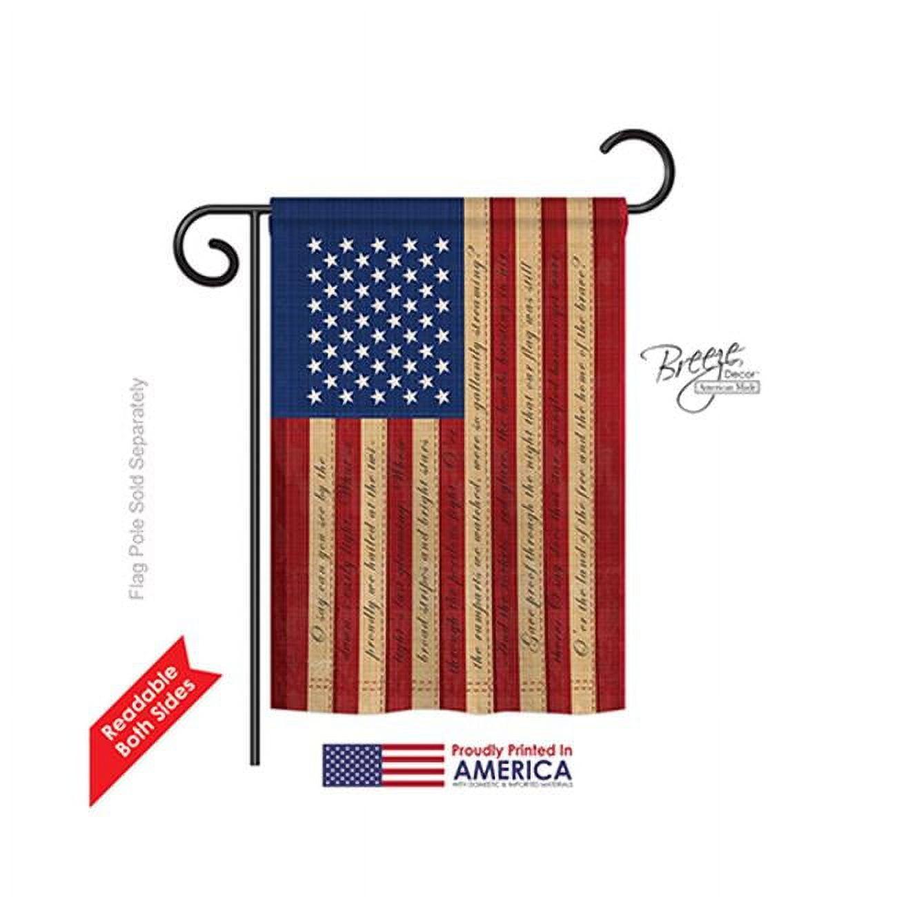 Breeze Decor G161050-BO Star Spangled Americana Patriotic Impressions Decorative Vertical 13" x 18.5" Double Sided Garden Flag