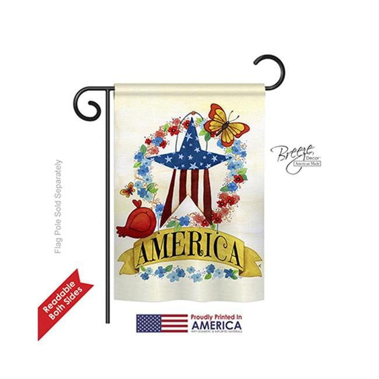 Patriotic America Double-Sided Polyester Garden Flag 13 x 18.5 in.