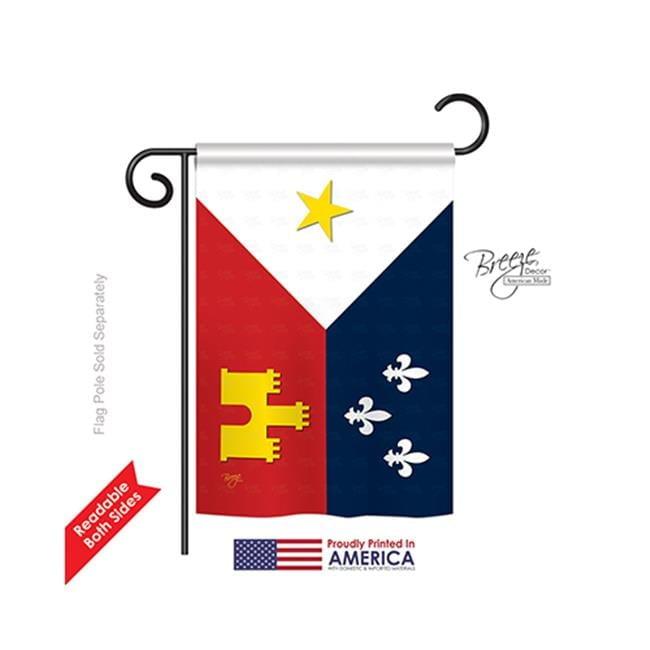 Patriotic Multi-Color Polyester Garden Flag with Sleeve 12 x 18