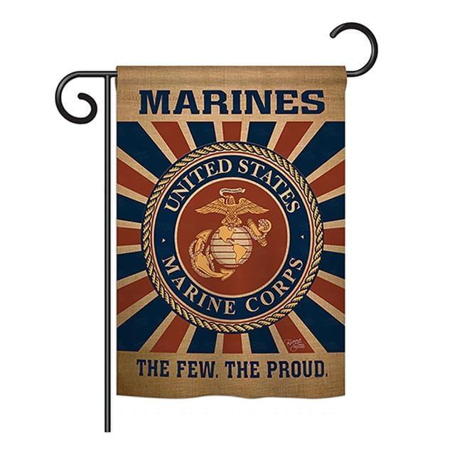 Breeze Decor Double Sided 18.5'' H x 13'' W Burlap Flag Set
