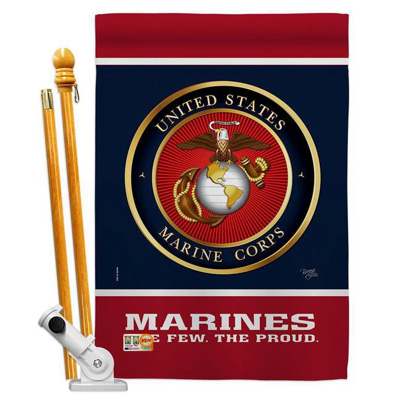 Breeze Decor Double Sided 40'' H x 28'' W Polyester Flag Set