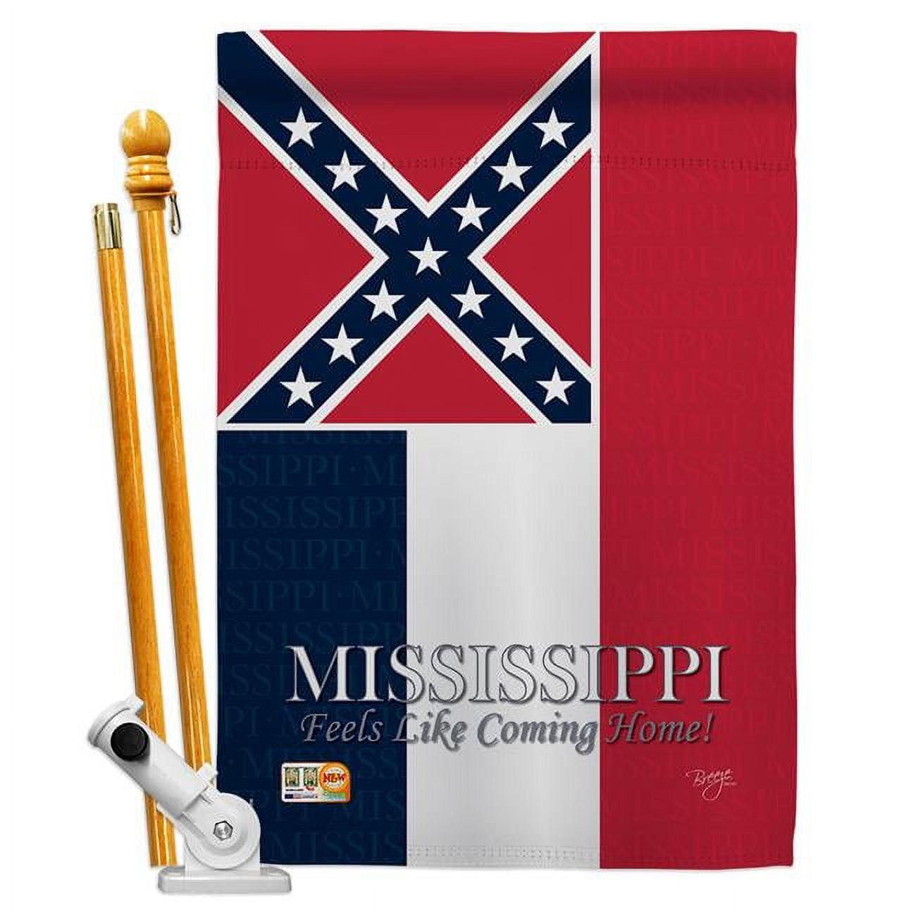 Breeze Decor Double Sided 40'' H x 28'' W Polyester Flag Set