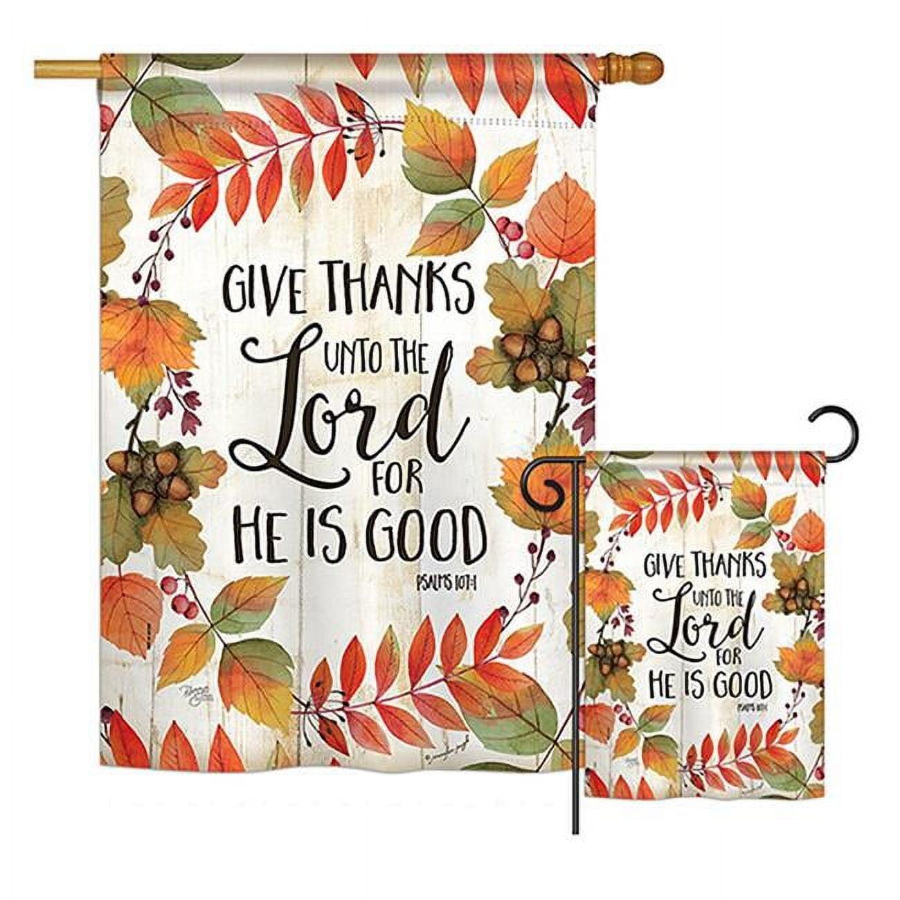 Breeze Decor Double Sided 40'' H x 28'' W Polyester Thanksgiving House Flag