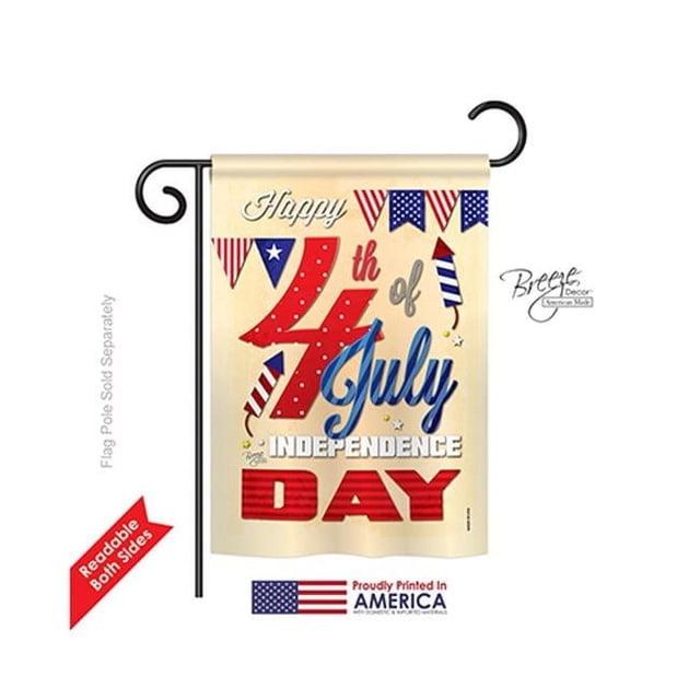Double Sided Polyester Independence Day Garden Flag