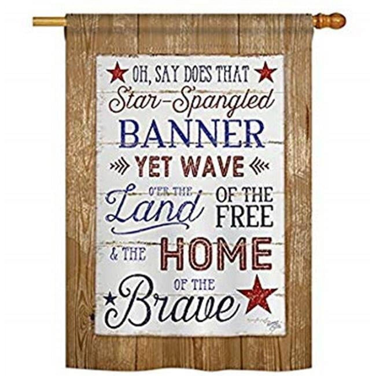 Breeze Decor Double Sided 40'' H x 28'' W Polyester Independence Day House Flag