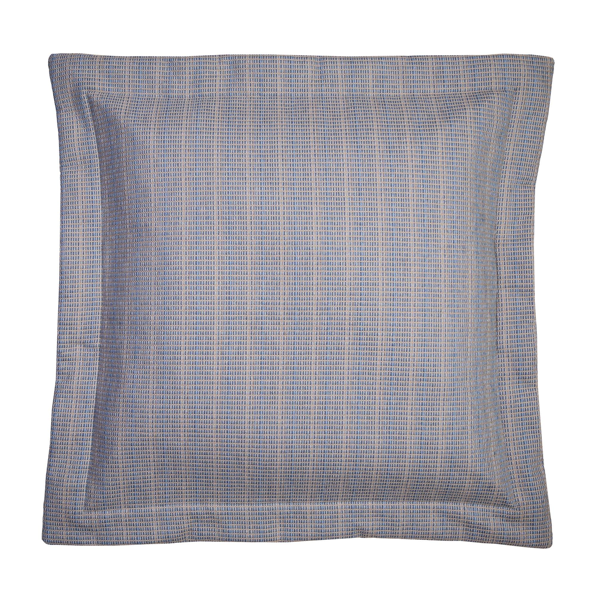 Breeze Textured Blue Polyester Euro Sham with Envelope Closure