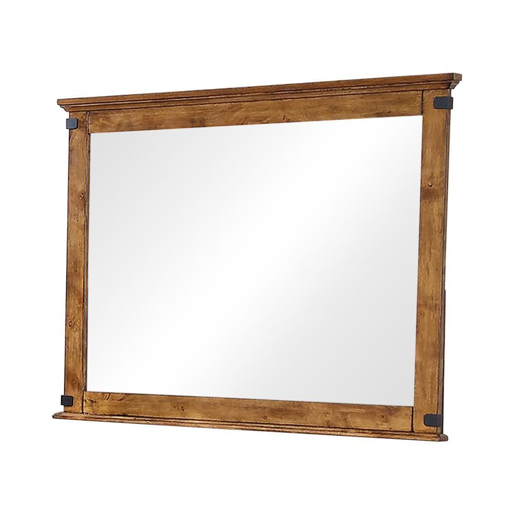 Brenner 48.75" Rustic Honey Wood Rectangular Mirror