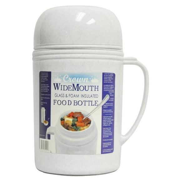 Brentwood 0.5L Wide Mouth Glass Vacuum/Foam Insulated Food Thermos