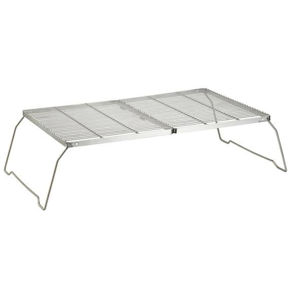 Brentwood 25-In. x 17-In. Heavy-Duty Stainless Steel Portable Folding Campfire Grill with Carry Bag, BB-17X25SS in Silver