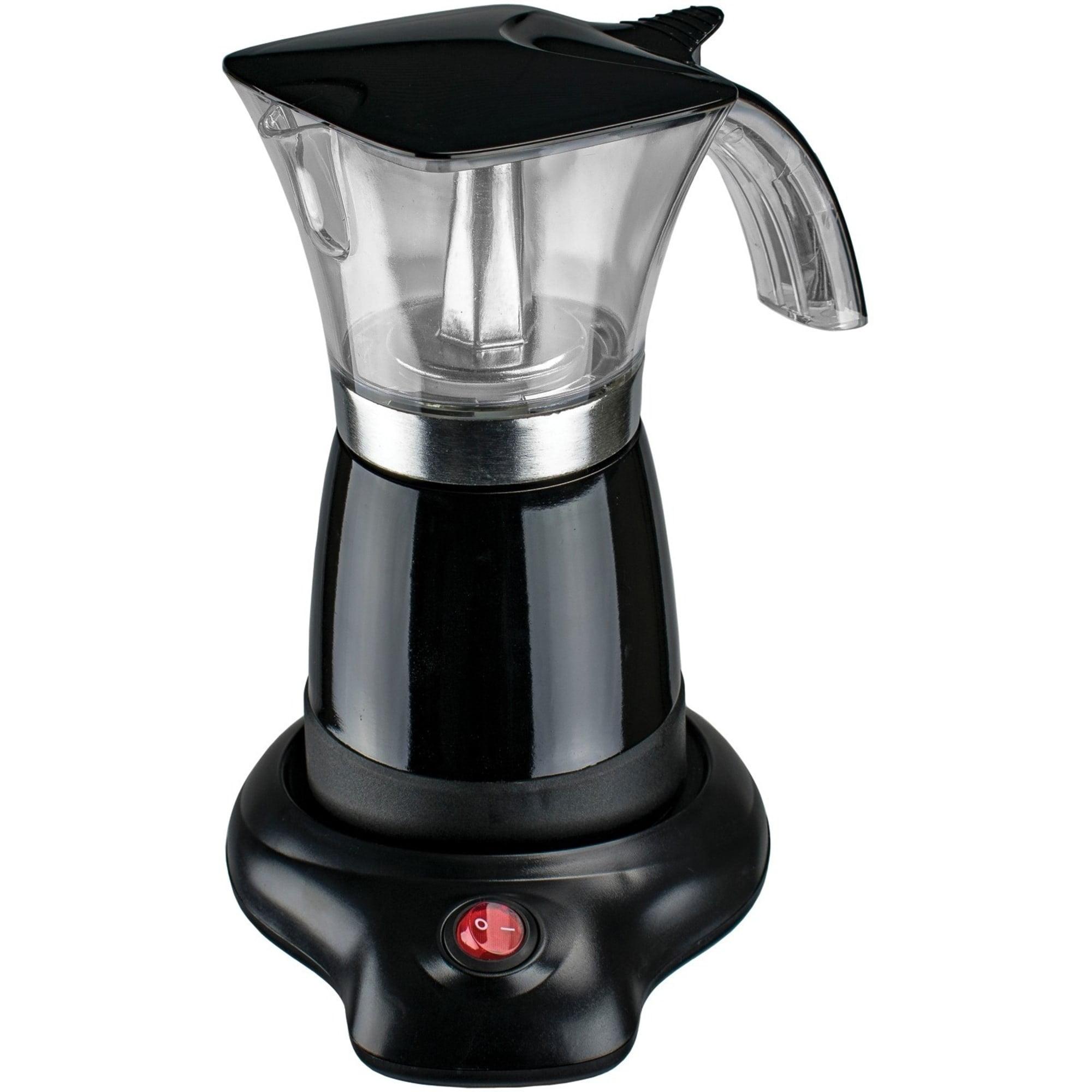Brentwood, 6-Cup Black Moka Pot Espresso Machine