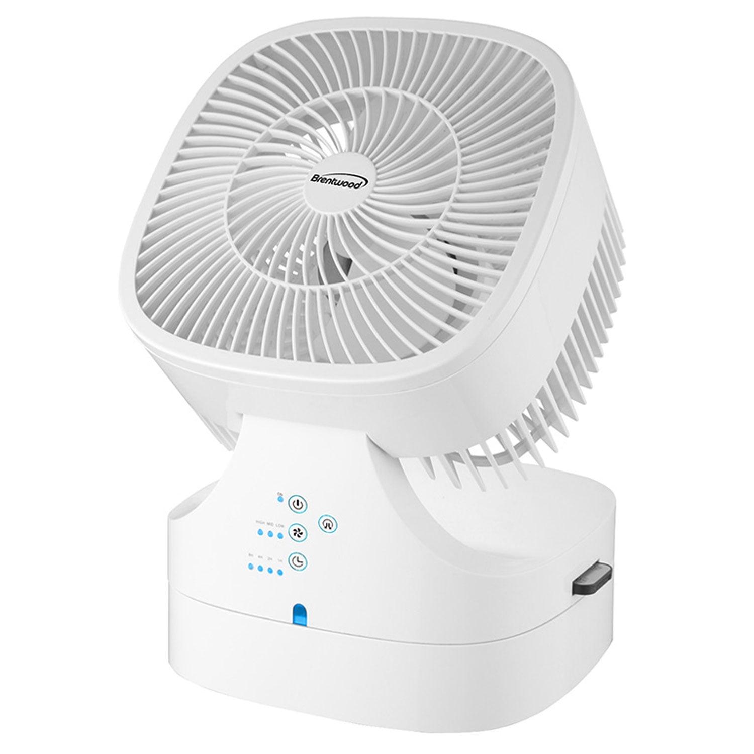 Brentwood Brentwood 8 Inch Three Speed Oscillating Desktop Fan With Remote Control In White