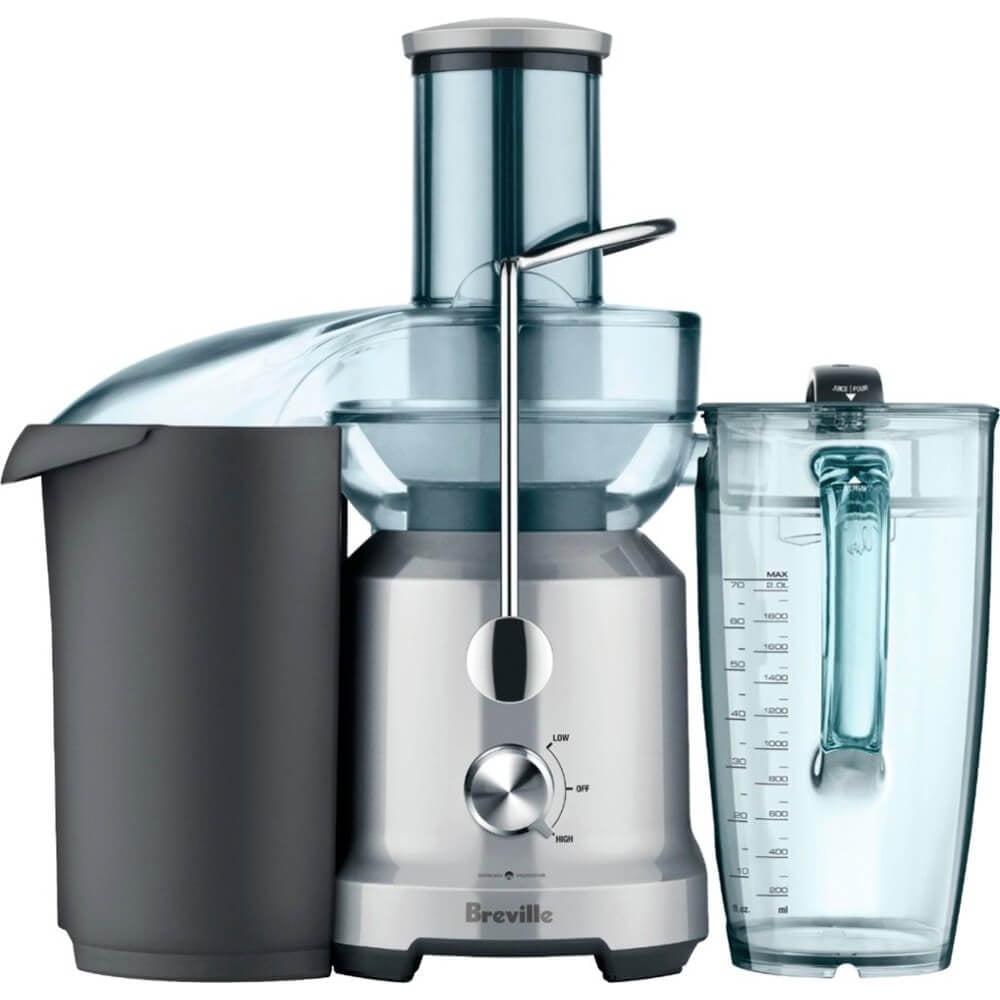 Breville Silver Electric Masticating Juicer with Pulp Receptacle