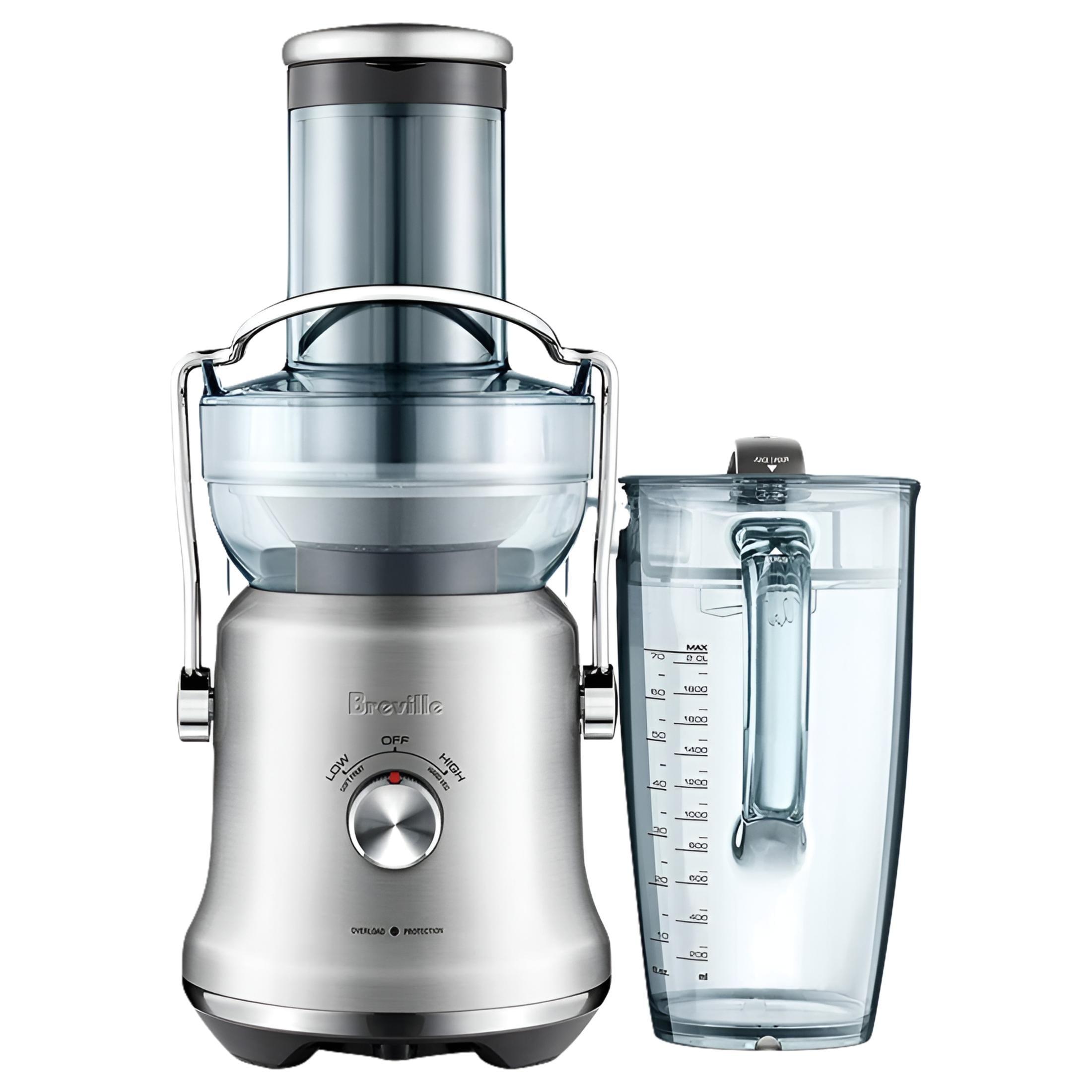 Breville Juice Fountain Cold Plus Brushed Stainless Steel BJE530BSS: 1000W Electric Juicer, 2 Speeds, Dishwasher-Safe Parts