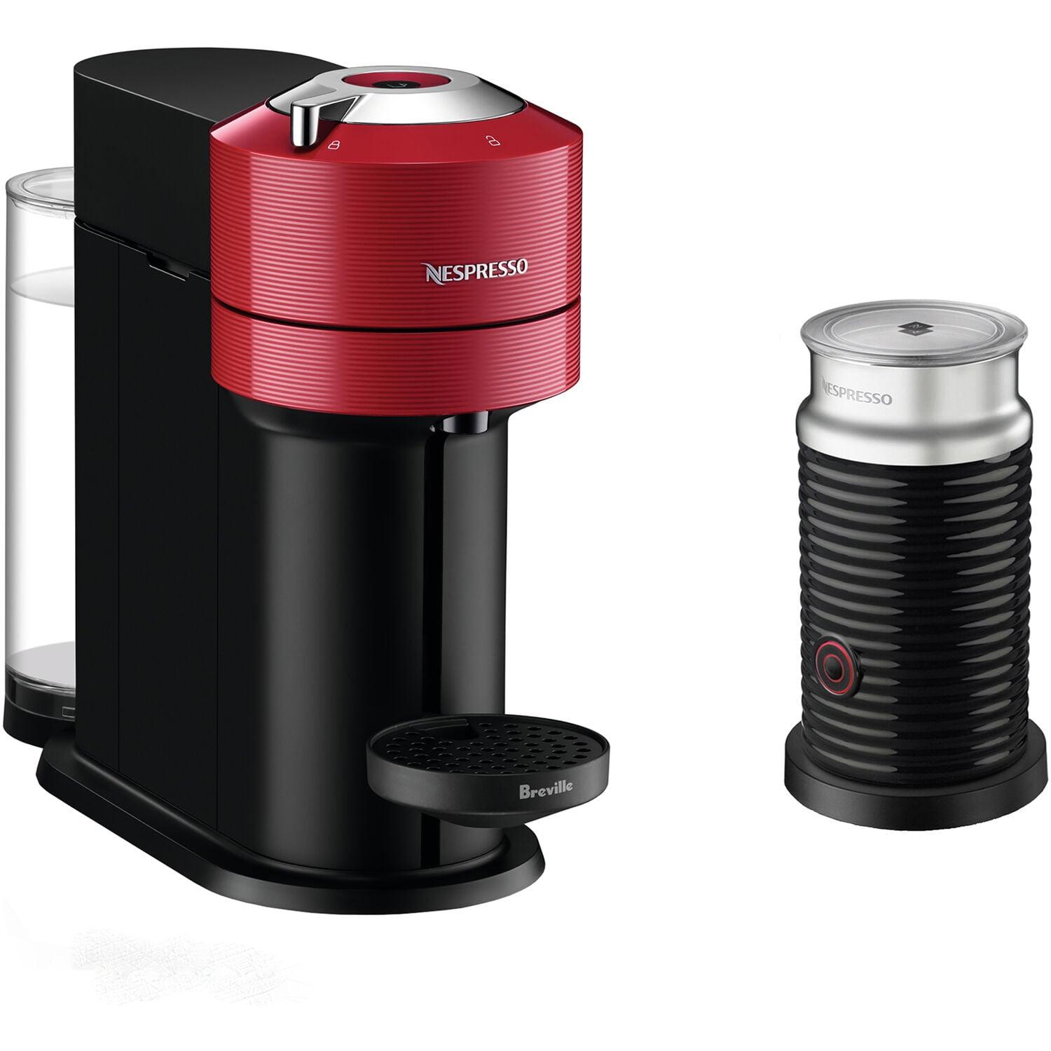 Nespresso Vertuo Next Bundle Coffee Maker and Espresso Machine by Breville - Red